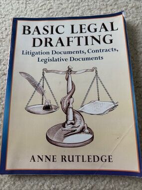 Basic Legal Drafting by - Cream and Blue Cover